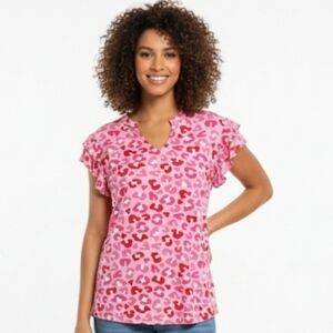 Sunshine & Rodeos Pink and Red print size large